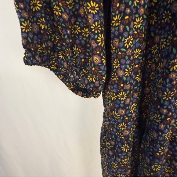 Toad&Co Manzana Tiered Dress, 100% Organic Cotton Multicolor Floral POCKETS midi - Picture 6 of 15